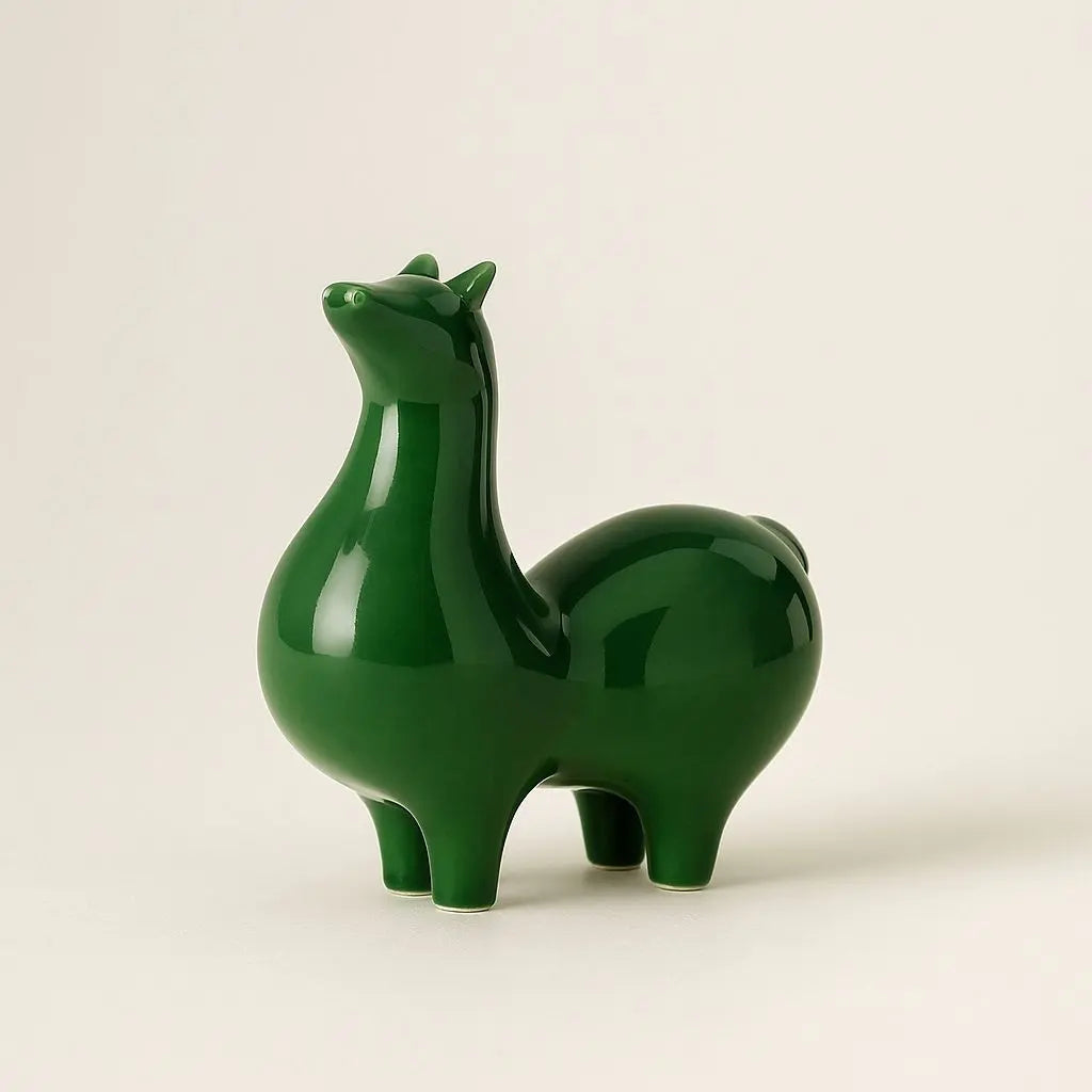 Artisan Celadon Ceramic Horse Figurine