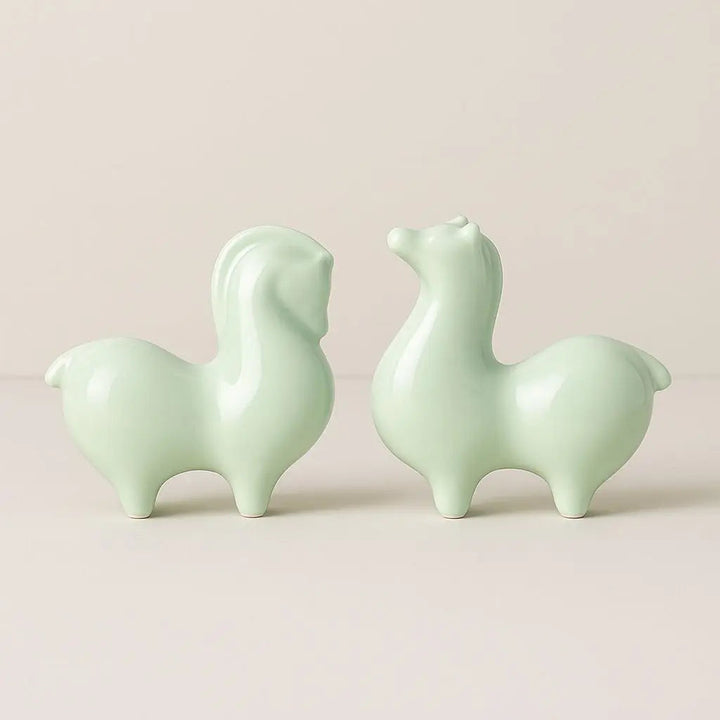 Artisan Celadon Ceramic Horse Figurine