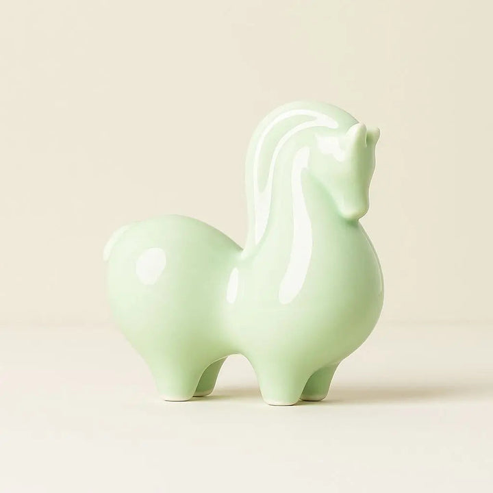 Artisan Celadon Ceramic Horse Figurine