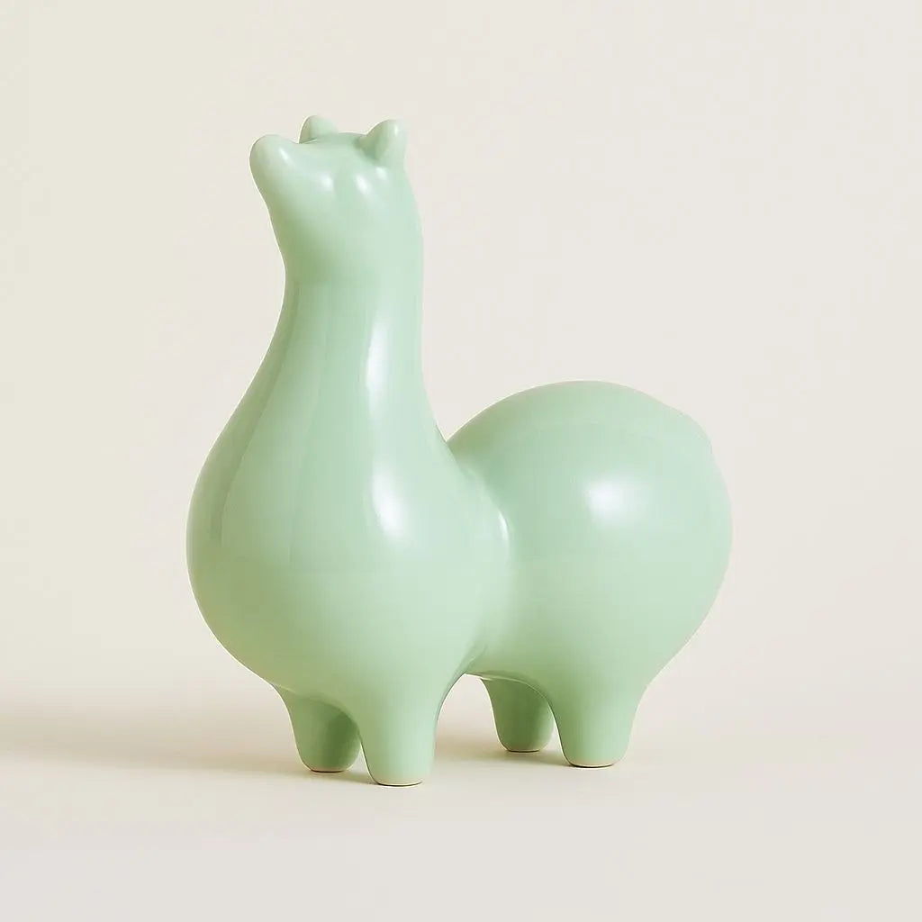 Artisan Celadon Ceramic Horse Figurine