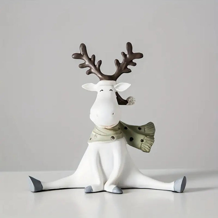 Charming Resin Holiday Reindeer Decor