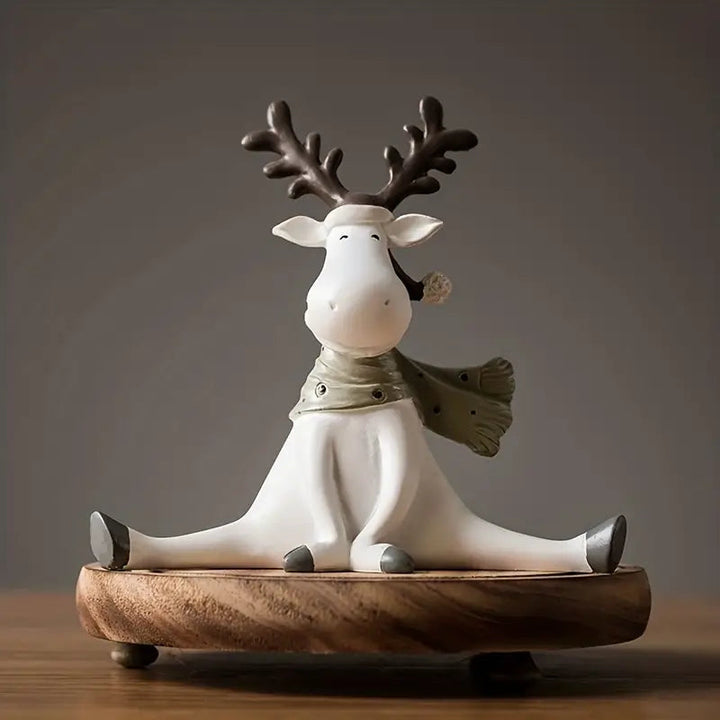 Charming Resin Holiday Reindeer Decor
