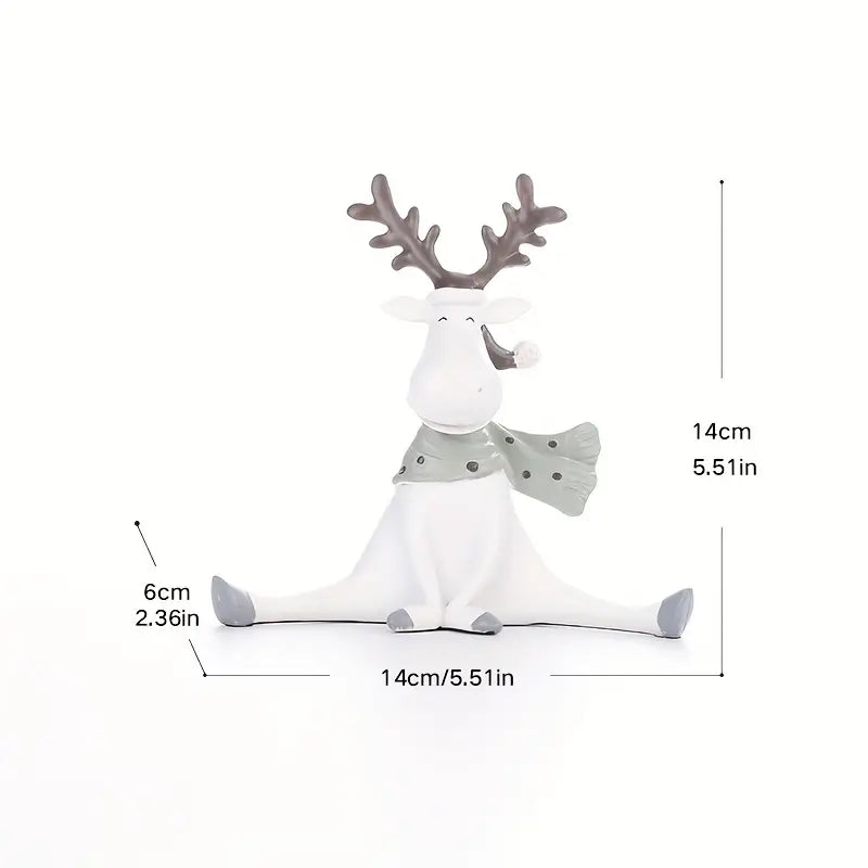Charming Resin Holiday Reindeer Decor