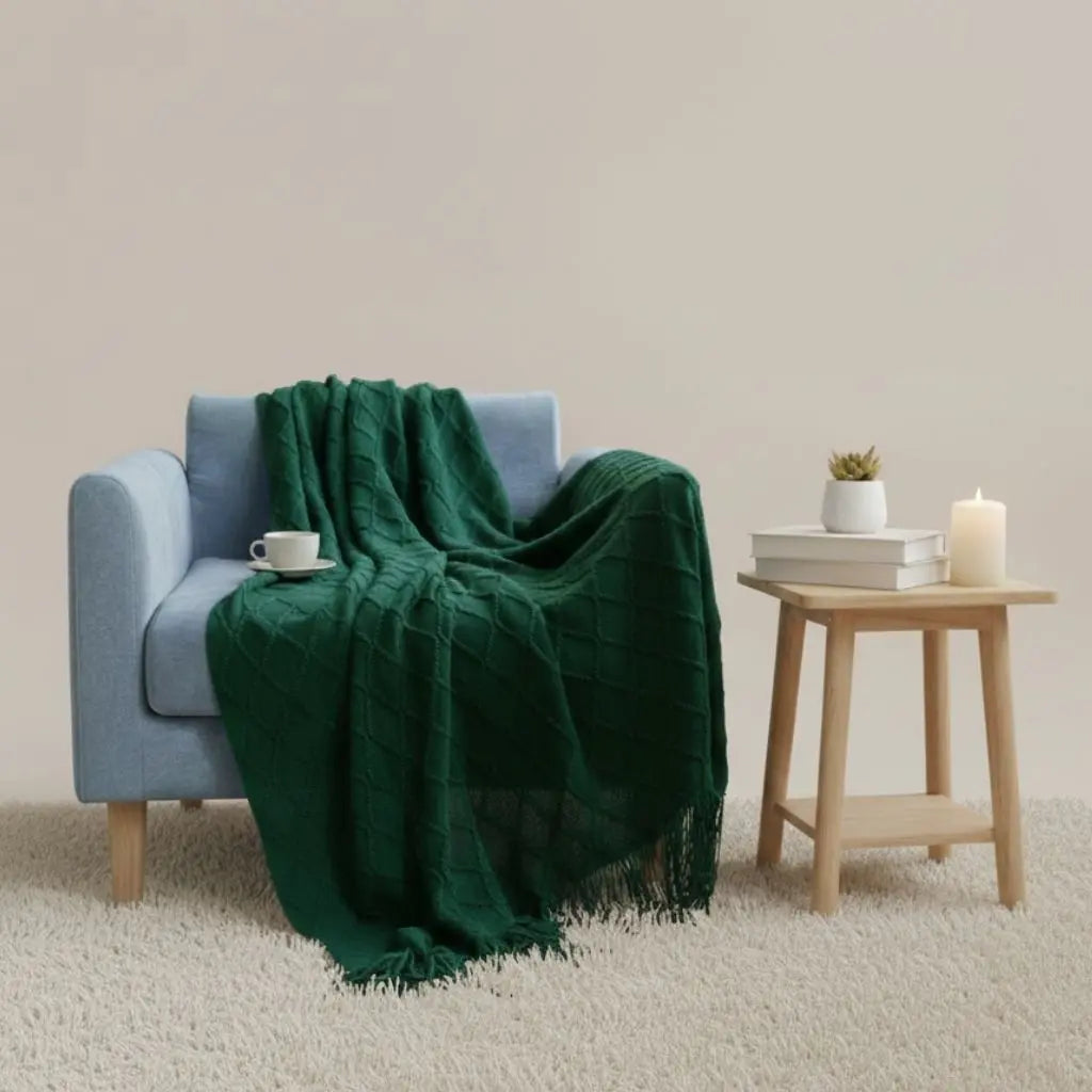 Cozy Cashmere Knit Throw