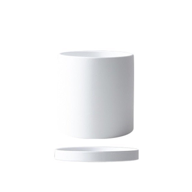 Timeless Ceramic Planter with Saucer