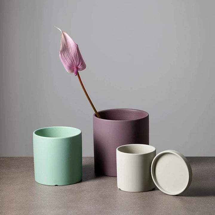 Timeless Ceramic Planter with Saucer