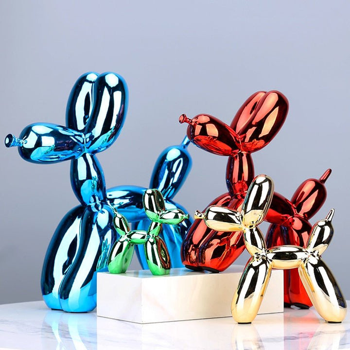 Whimsical Resin Balloon Dog Sculpture