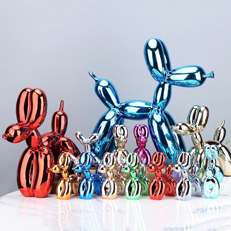 Whimsical Resin Balloon Dog Sculpture