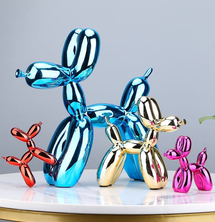 Whimsical Resin Balloon Dog Sculpture