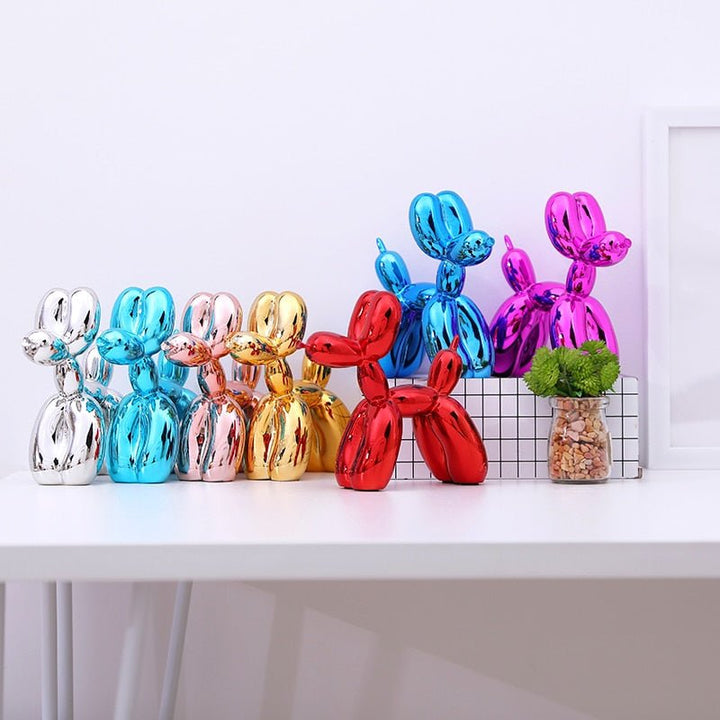 Whimsical Resin Balloon Dog Sculpture